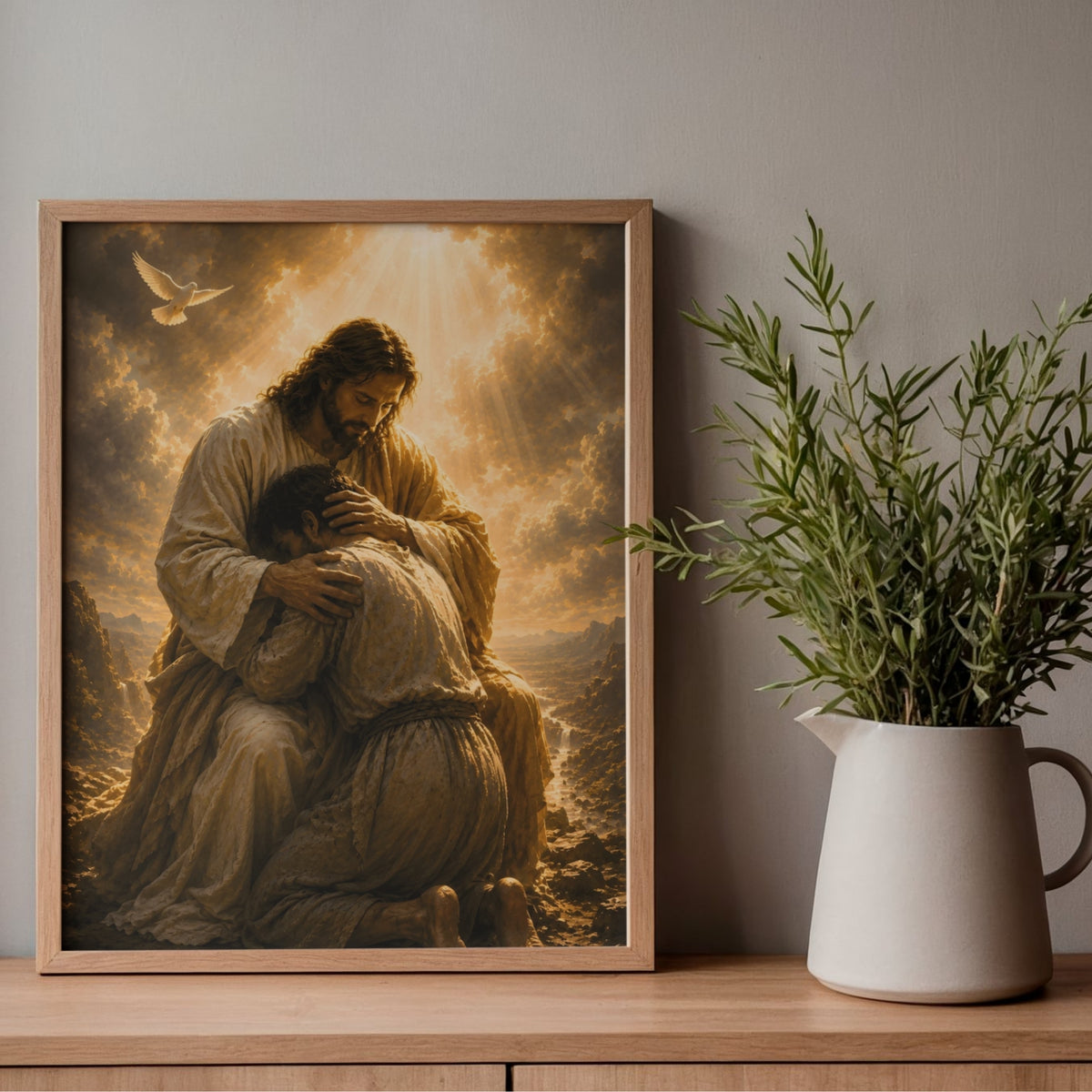 Jesus Comforting a Man