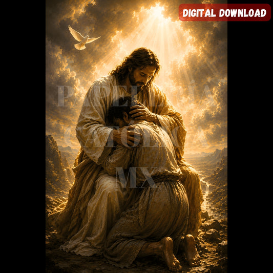 Jesus Comforting a Man