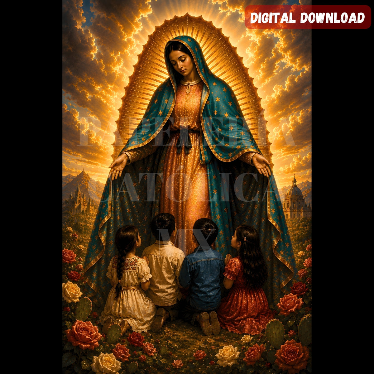 Virgin of Guadalupe with Children