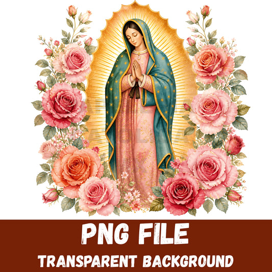 Virgen de Guadalupe con Rosas